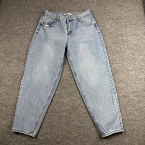 Blue Savvy Jeans 11/30 Light Wash High Rise Relaxed Mom Denim Pants